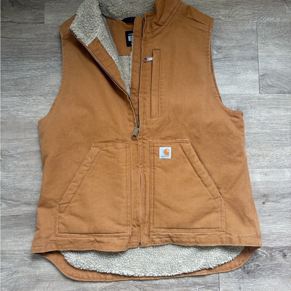Carhartt Tan Sherpa-Lined Vest